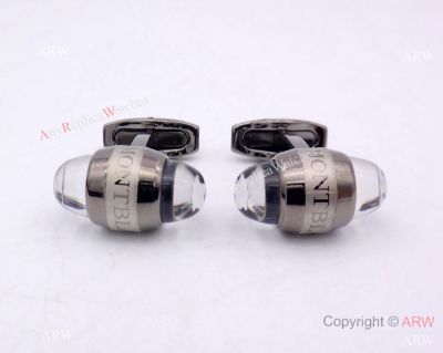 Montblanc Urban Walker Gray Cufflinks / Fake Mont Blanc Cufflinks
